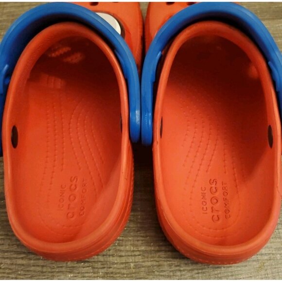 Crocs Red Spider-Man Clog Slip On Shoes Youth Size 12 Red - Picture 5 of 11